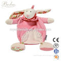 2014 New design lovely animal shaped pink rabbit plush doudou toys for kids and gift